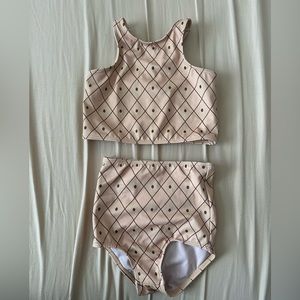 Two piece pineapple swimsuit